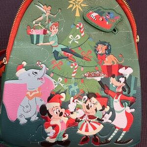 NWT Loungerly Disney Christmas Backpack